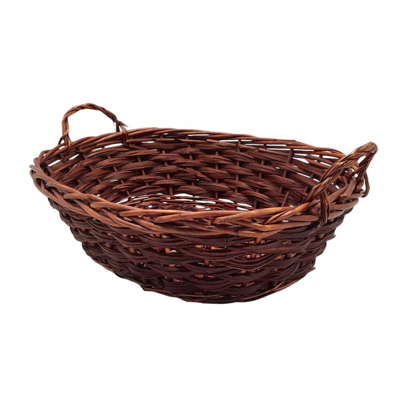 Double Handle Oval Basket Dk. Brown (XL) Double Handle Oval Basket Dk. Brown (XL)