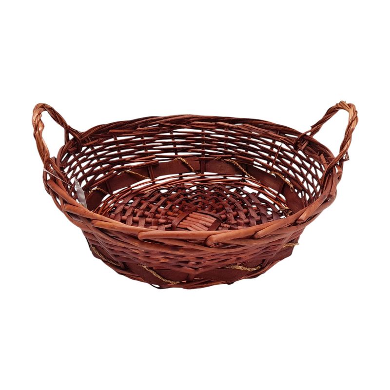 Double Handle Round Basket Dk. Brown Double Handle Round Basket Dk. Brown