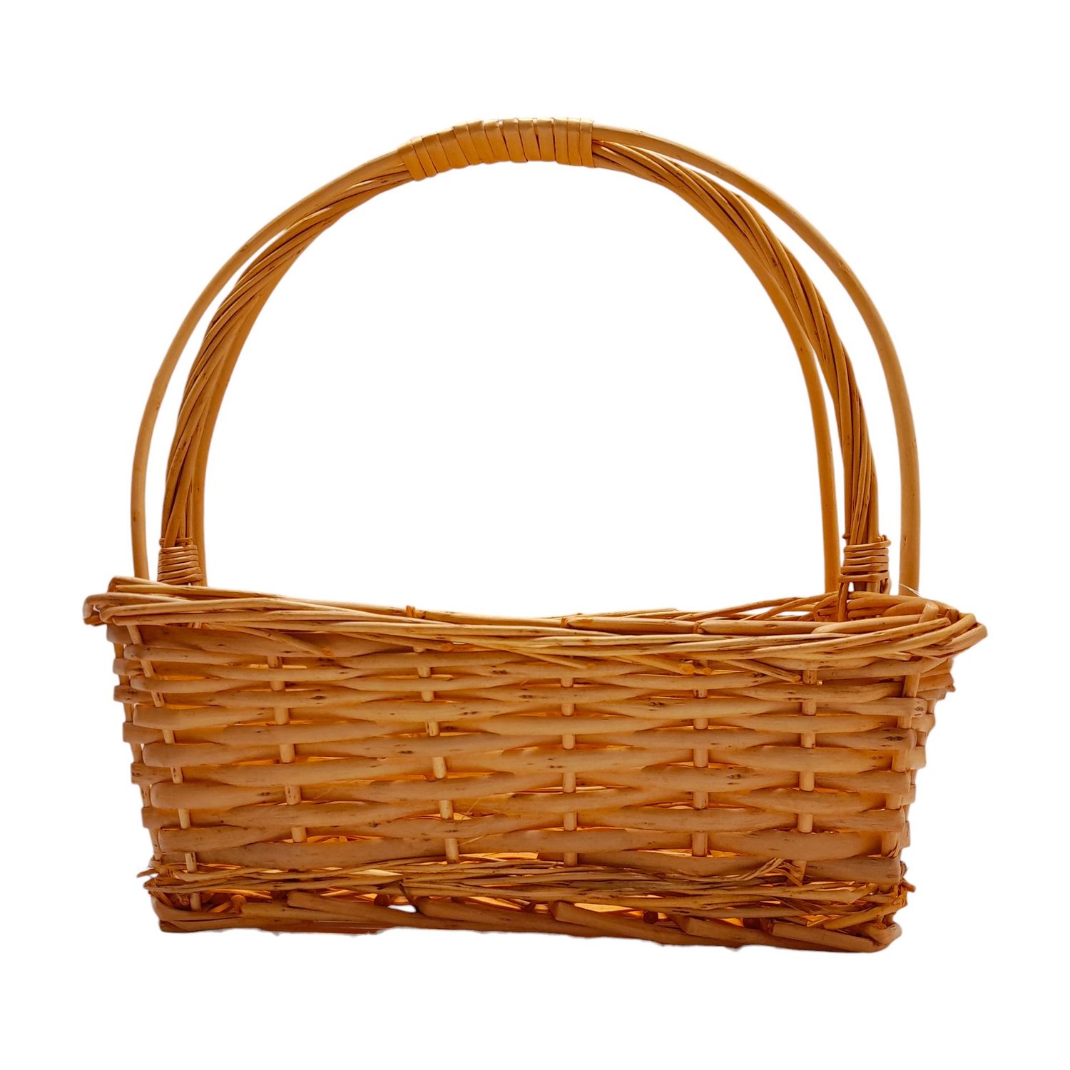 Single Handle Rectangle Basket Natural  (#2)