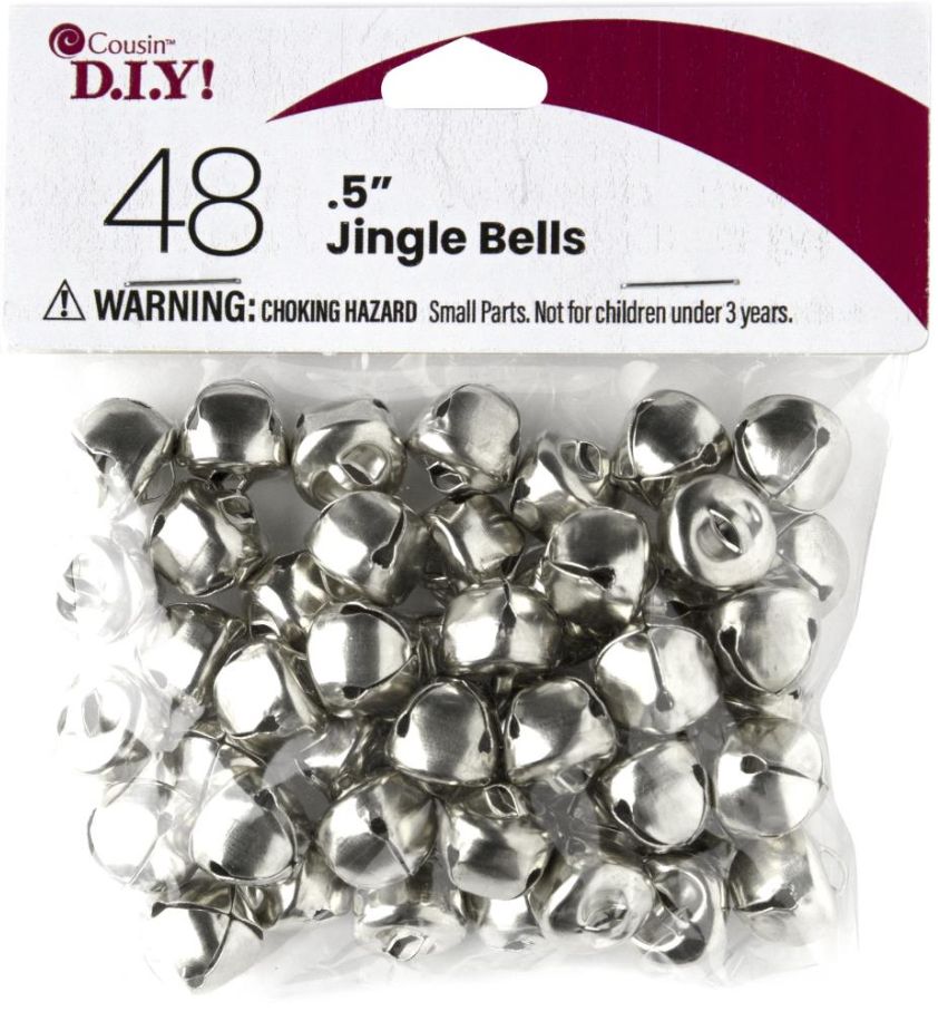 48pc 0.5&quot; Jingle Bells Silver