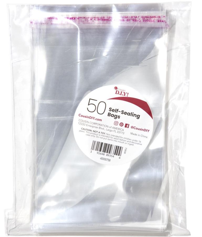 50pc 4.125&quot;x6.125&quot; Self-Sealing Bags