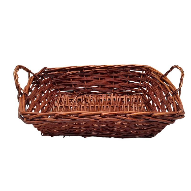 Double Handle Rectangle Basket Dk. Brown (LG) Double Handle Rectangle Basket Dk. Brown (LG)