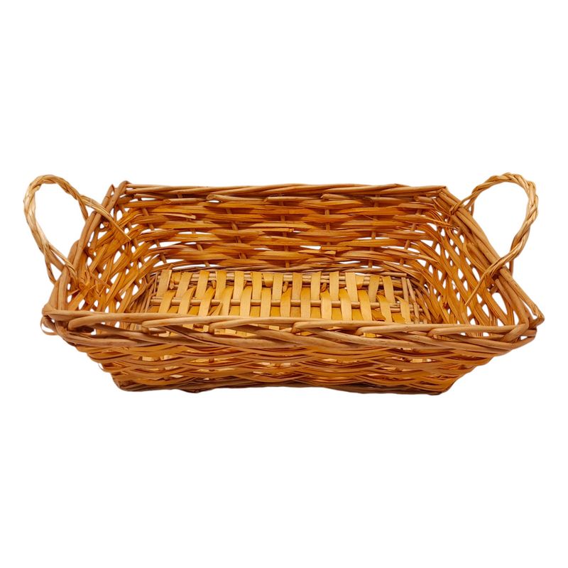 Double Handle Rectangle Basket Natural (MD) Double Handle Rectangle Basket Natural (MD)