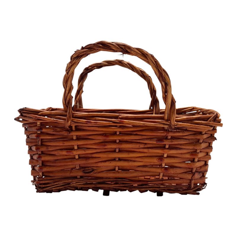 Double Handle Rectangle Basket Dk. Brown (SM) Double Handle Rectangle Basket Dk. Brown (SM)