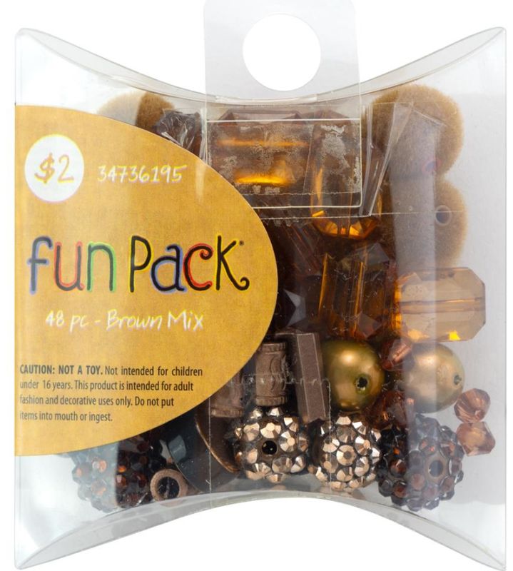 48pc Bead Mix Brown