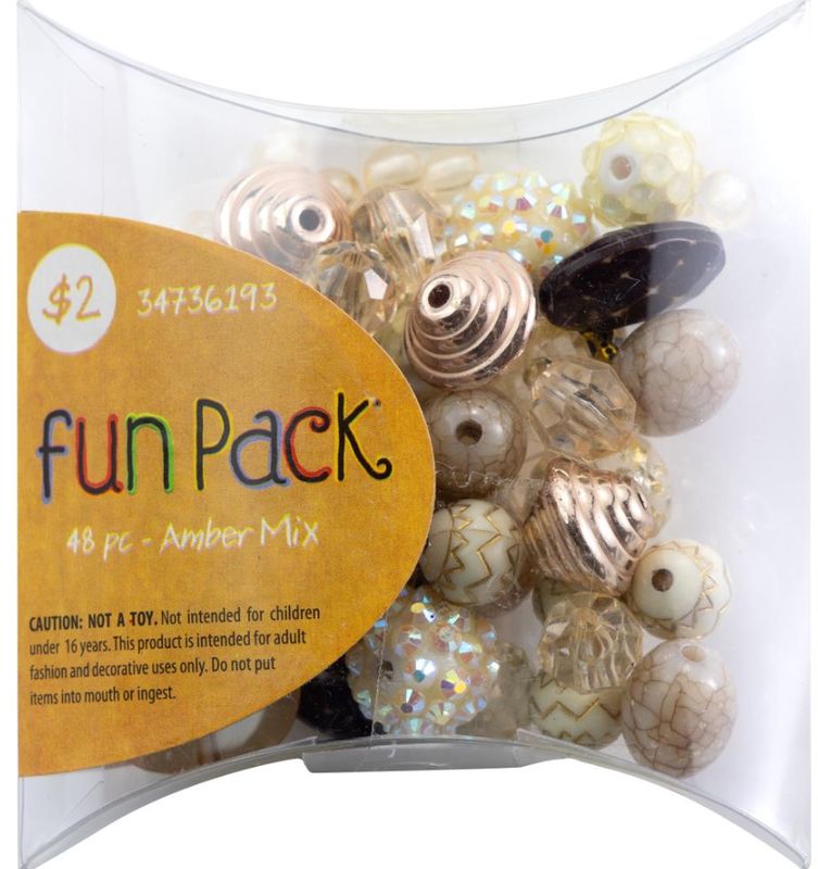 48pc Bead Mix Amber