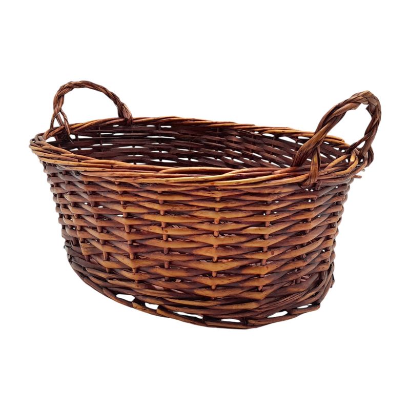 Double Handle Oval Basket Dark Brown (#2) Double Handle Oval Basket Dark Brown (#2)