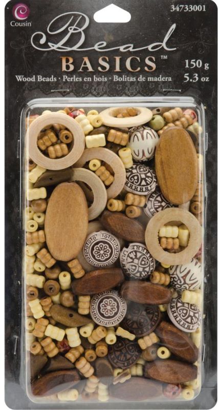 5.3oz Wood Beads