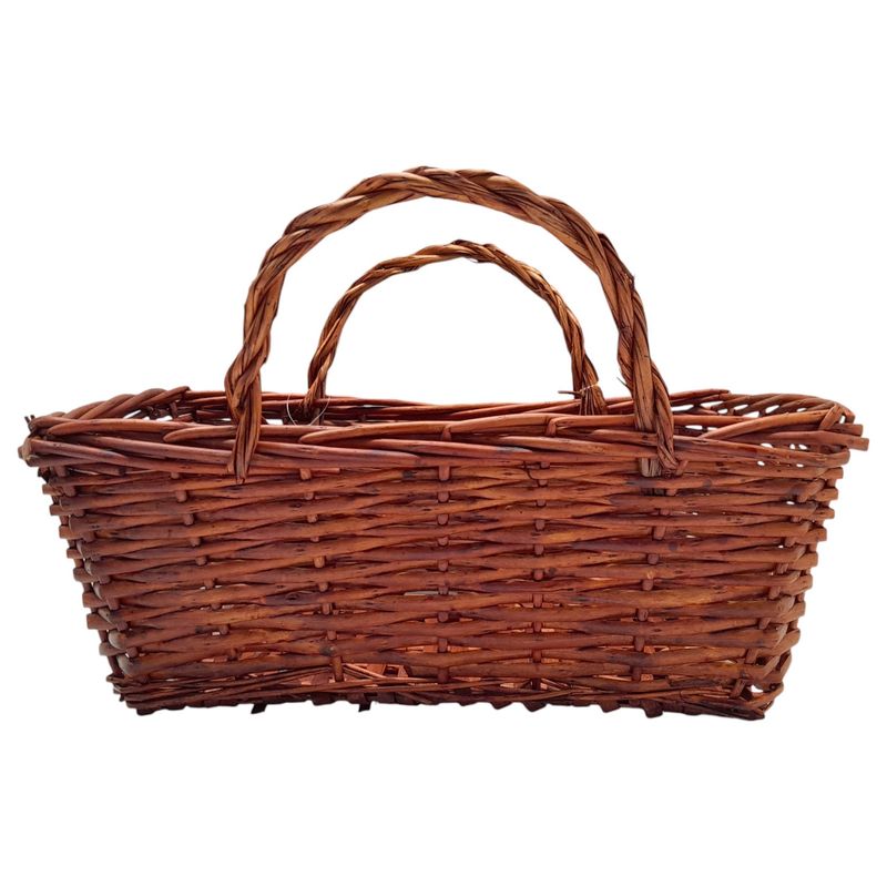 Double Handle Rectangle Basket Dk. Brown (LG) Double Handle Rectangle Basket Dk. Brown (LG)