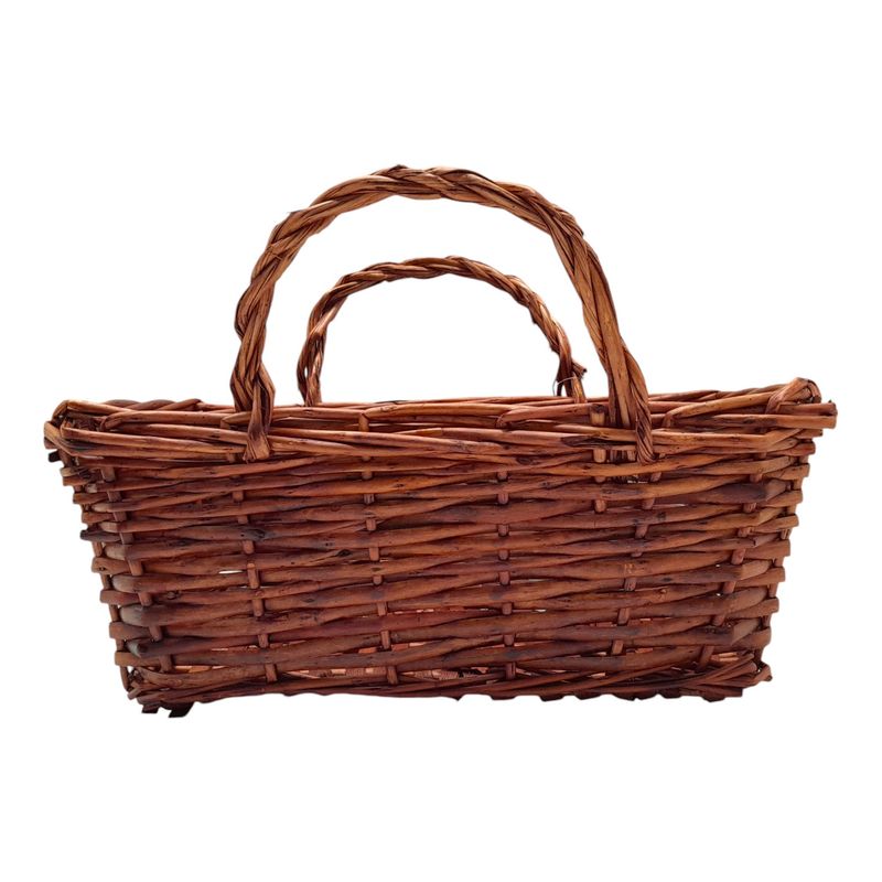 Double Handle Rectangle Basket Dk. Brown (MD) Double Handle Rectangle Basket Dk. Brown (MD)