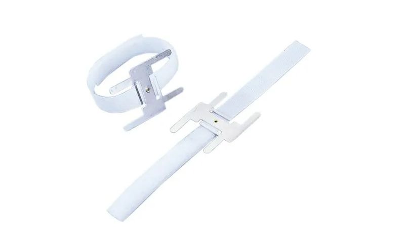 24pc Velcro Wristlets White/Silver