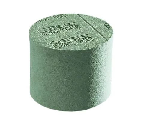 #6 Cylinder Oasis Floral Foam  (4&quot;D x 3-3/16&quot;H)