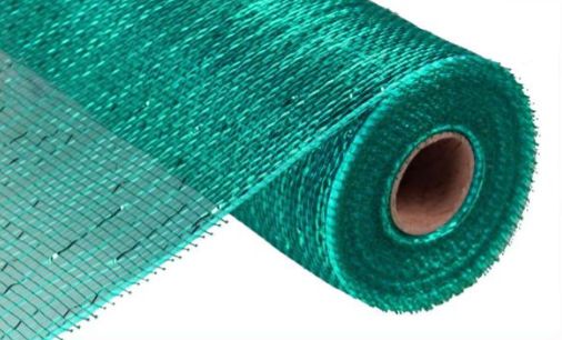 10&quot;x10yd Metallic Deco Mesh  Teal