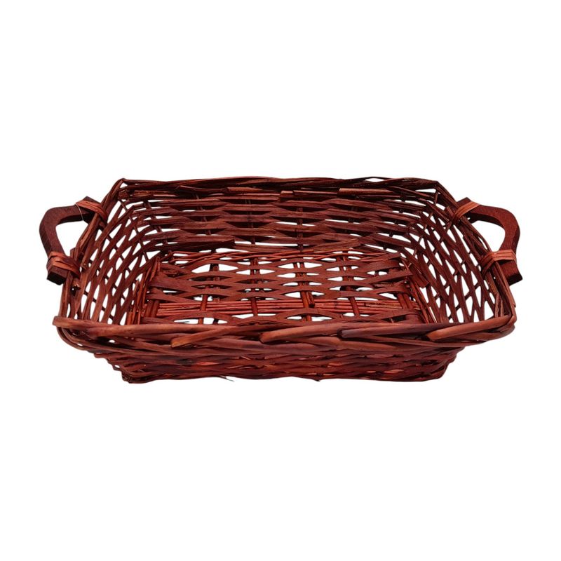 Double Handle Rectangle Basket Dk. Brown Double Handle Rectangle Basket Dk. Brown