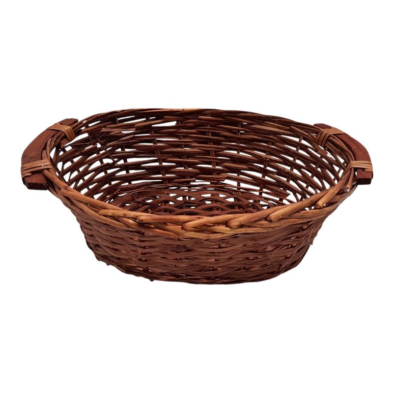 Double Handle Oval Basket Dk. Brown Double Handle Oval Basket Dk. Brown