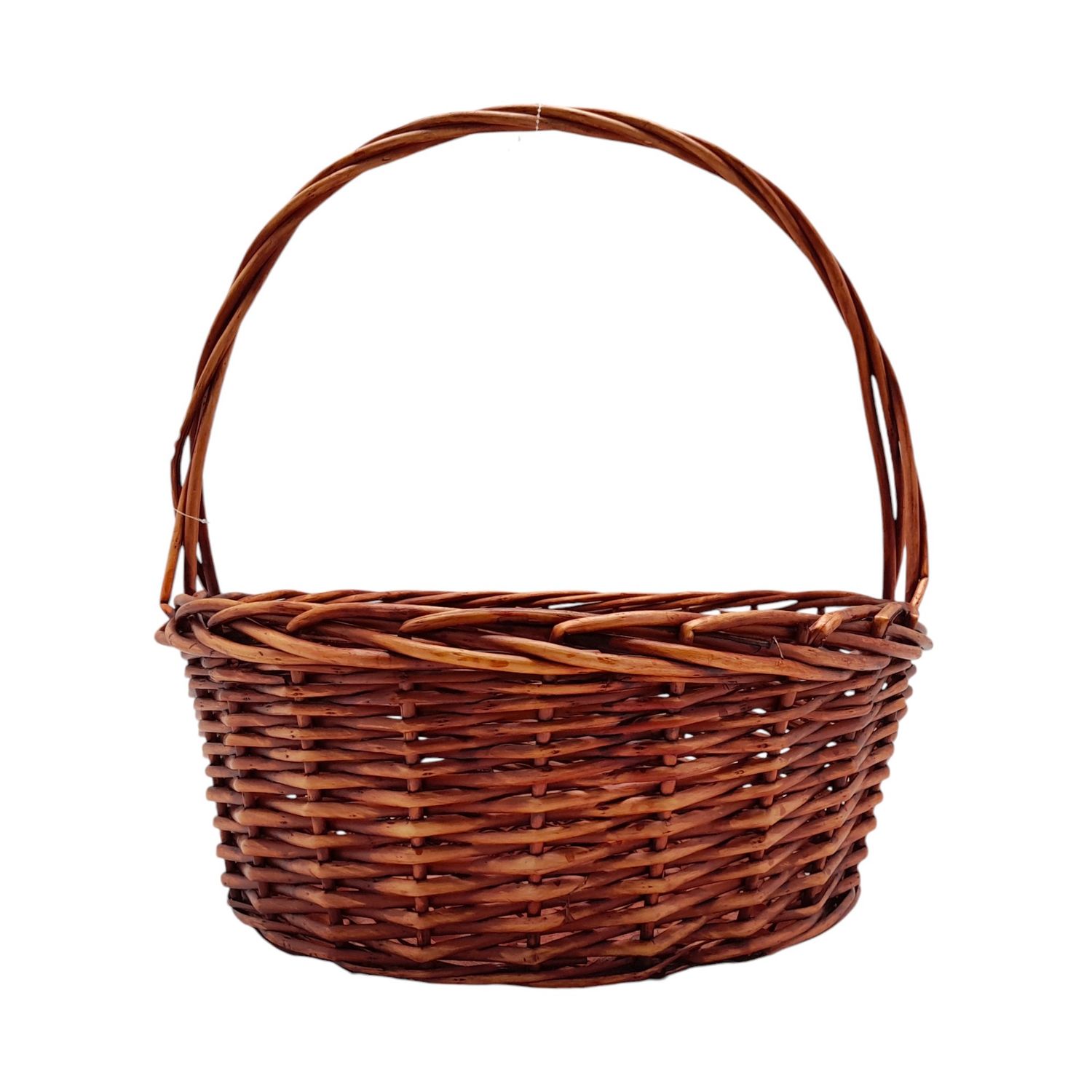 Single Handle Round Basket Dk. Brown (MD)