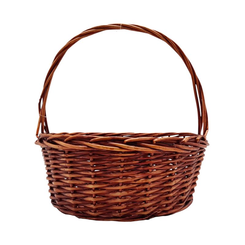 Single Handle Round Basket Dk. Brown (MD) Single Handle Round Basket Dk. Brown (MD)