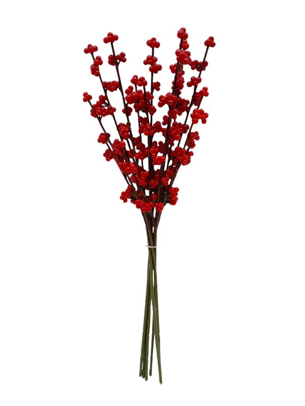 6pc 20&quot; Berry Spray Red