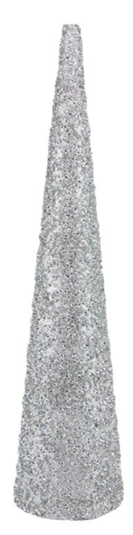 24&quot;x5.5&quot; Sequin Glitter Cone Silver