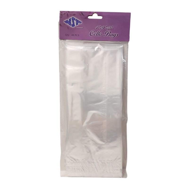48pc 4&quot;x9&quot;x2&quot; Cellophane Loot Bags Clear