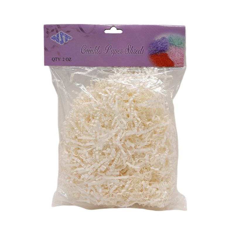 2oz Crinkle Paper Shreds White