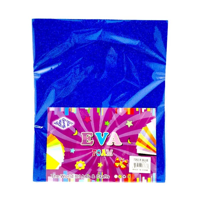 10pc 9.5&quot;x12&quot; Glitter Foam Sheet Royal