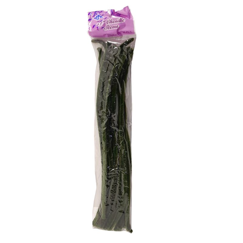 25pc 12&quot; Chenille Stems Moss Green