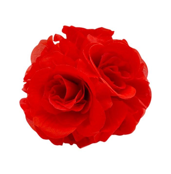 6" Rose Flower Ball Red