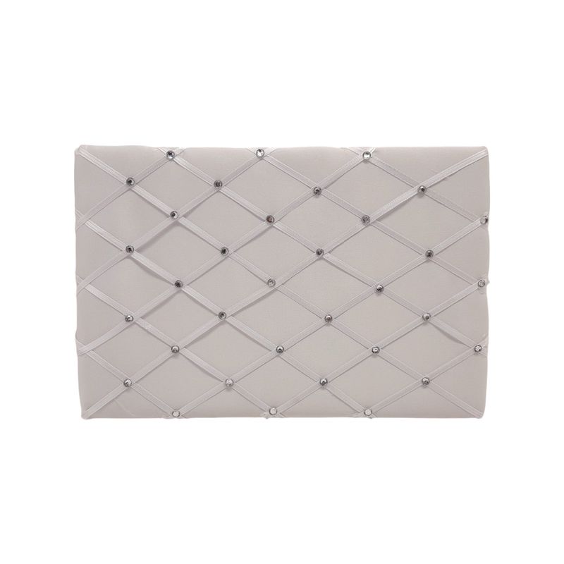 9.75&quot;x6.25&quot; Satin Guestbook w/Rhinestones White