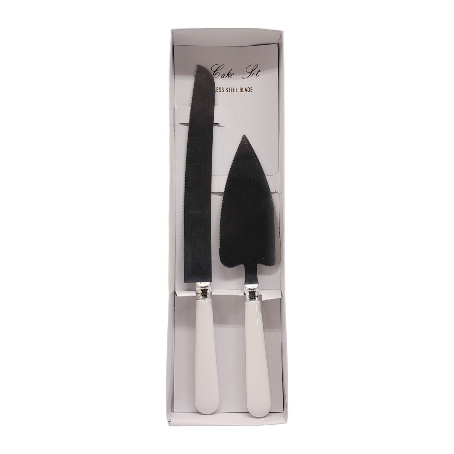 Cake Knife &amp; Server Set White