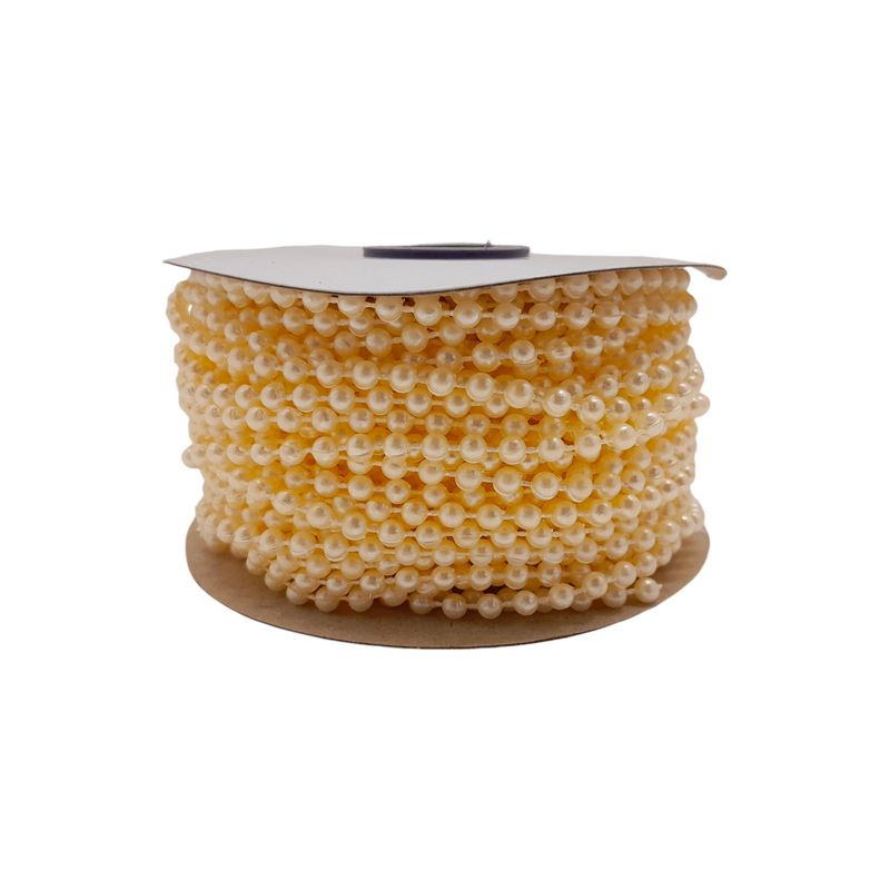 24yd 4mm Plastic MOT Pearl Strand Cream