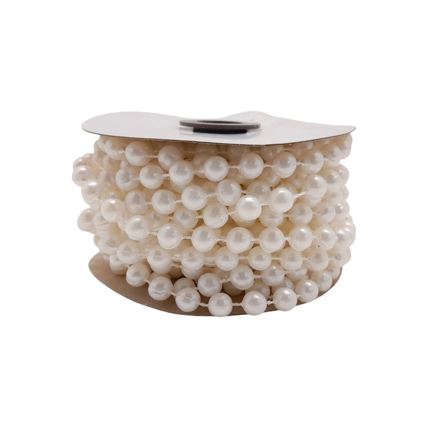 8yd 8mm Plastic MOT Pearl Strand White