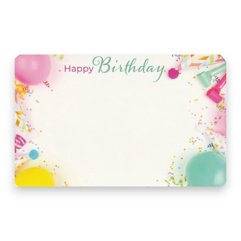 50pc 3-1/2″x2-1/4″ Enclosure Cards Happy Birthday (Party Decor)