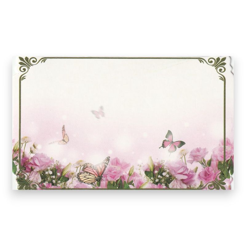 50pc 3.5&quot;x2.25&quot; Enclosure Cards Flowers/Butterflies