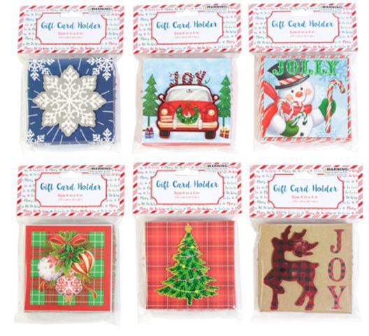4&quot;x 4&quot; Gift Card Holder Box Assorted