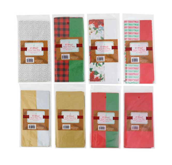 20"x20" Tissue Paper 10pc  Assorted (1 Pack)