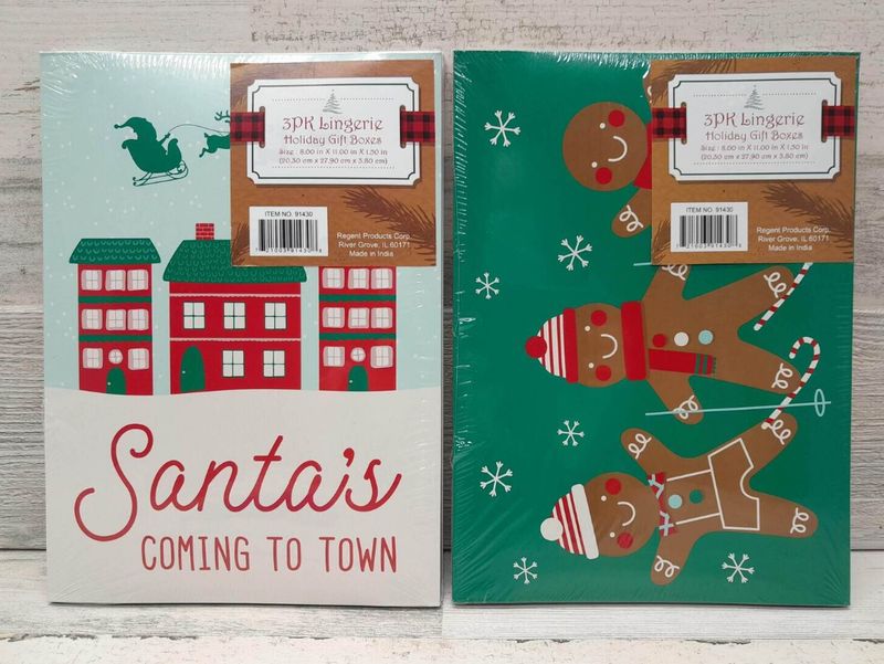 3pc 8&quot;x11&quot;x1.5&quot; Gift Box Assorted