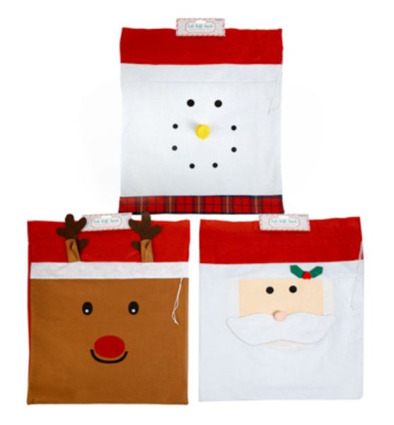 23&quot;x18&quot; Drawstring Felt Gift Sack Assorted