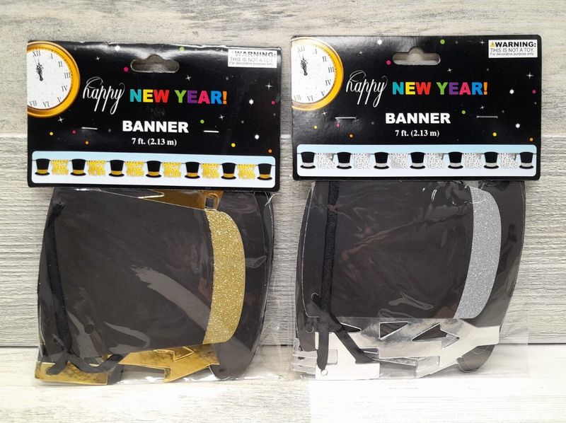 New Years Banners Assorted
