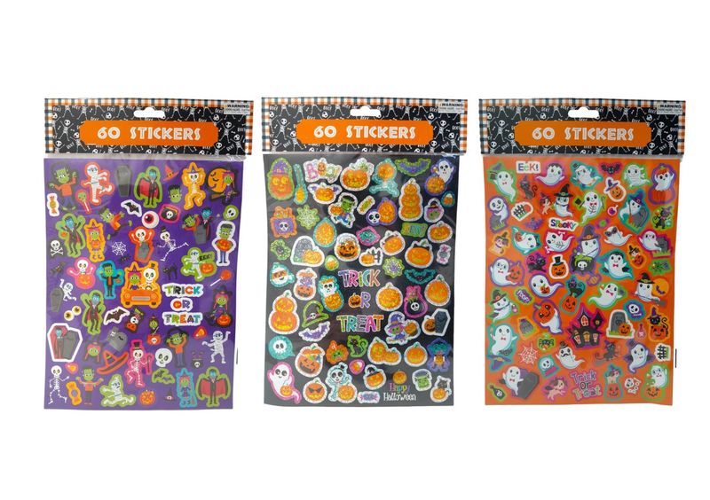 60pc Halloween Stickers Assorted