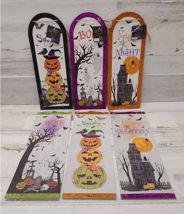 1pc Halloween Wall Plaque Assorted