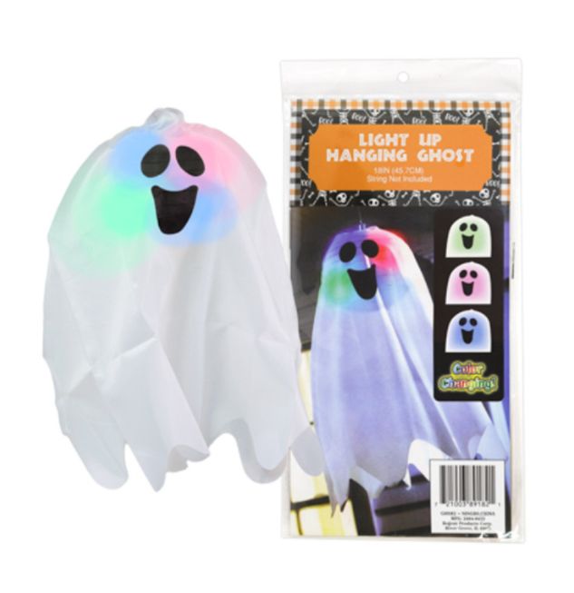 18" Color Changing Light Up Hanging Ghost