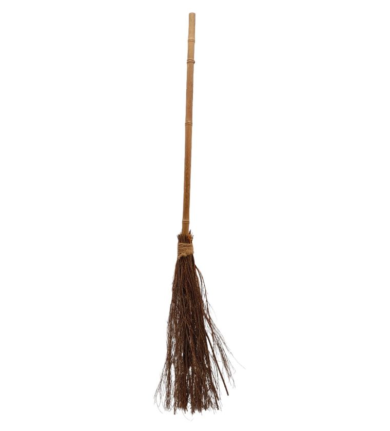 37&quot; Halloween Natural Bamboo Witch Broom