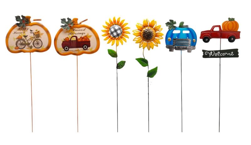 24&quot; Harvest Metal Yard Stake Assorted