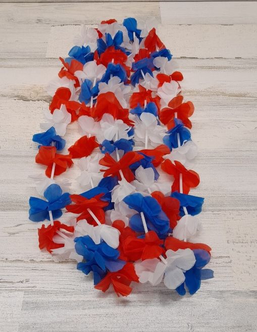 3pc 20&quot; Patriotic Lei