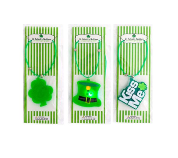 1pc St. Patrick&#39;s Day Light Up Necklace Assorted