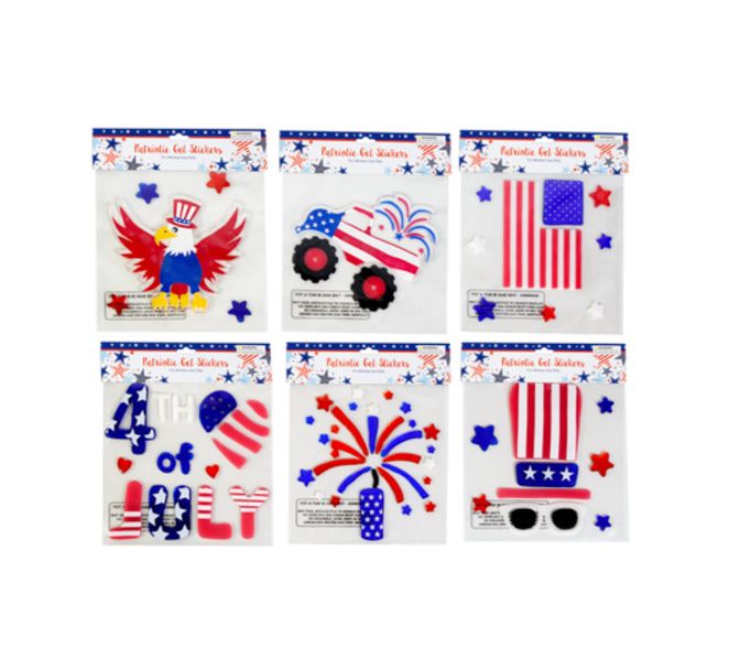 Patriotic Gel Stickers Assorted