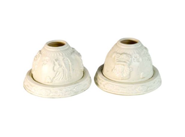 Jade Porcelain Angel Carved Glow Burner