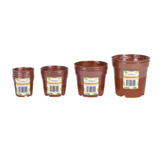 Round Planter Seedling Starter Pots Terracotta Assorted (Plastic)