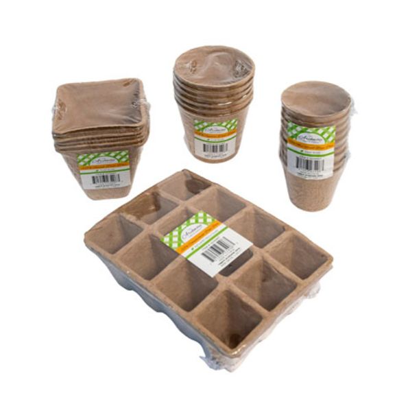 Peat Pots Natural Assorted